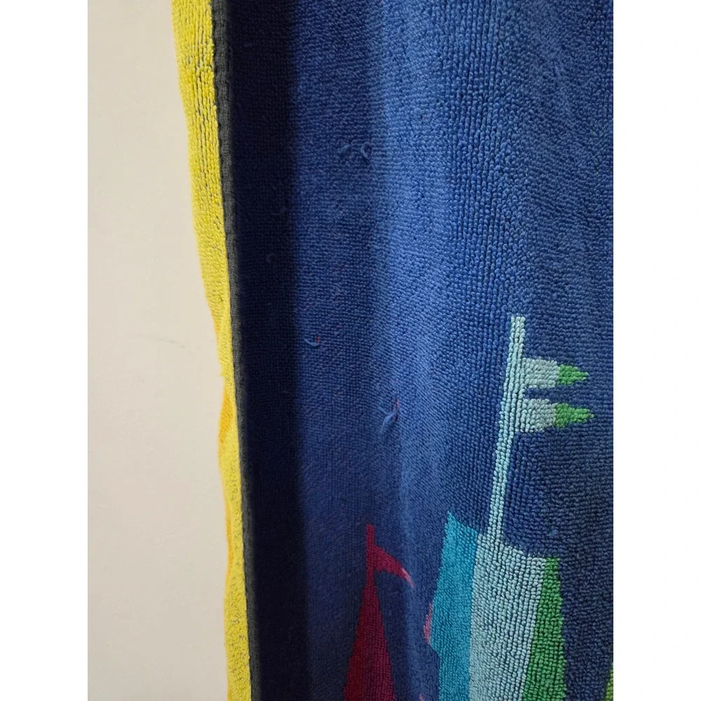 Vintage Walt Disney World Rainbow Castle Beach Towel Blue Cotton 54x25 Belgium